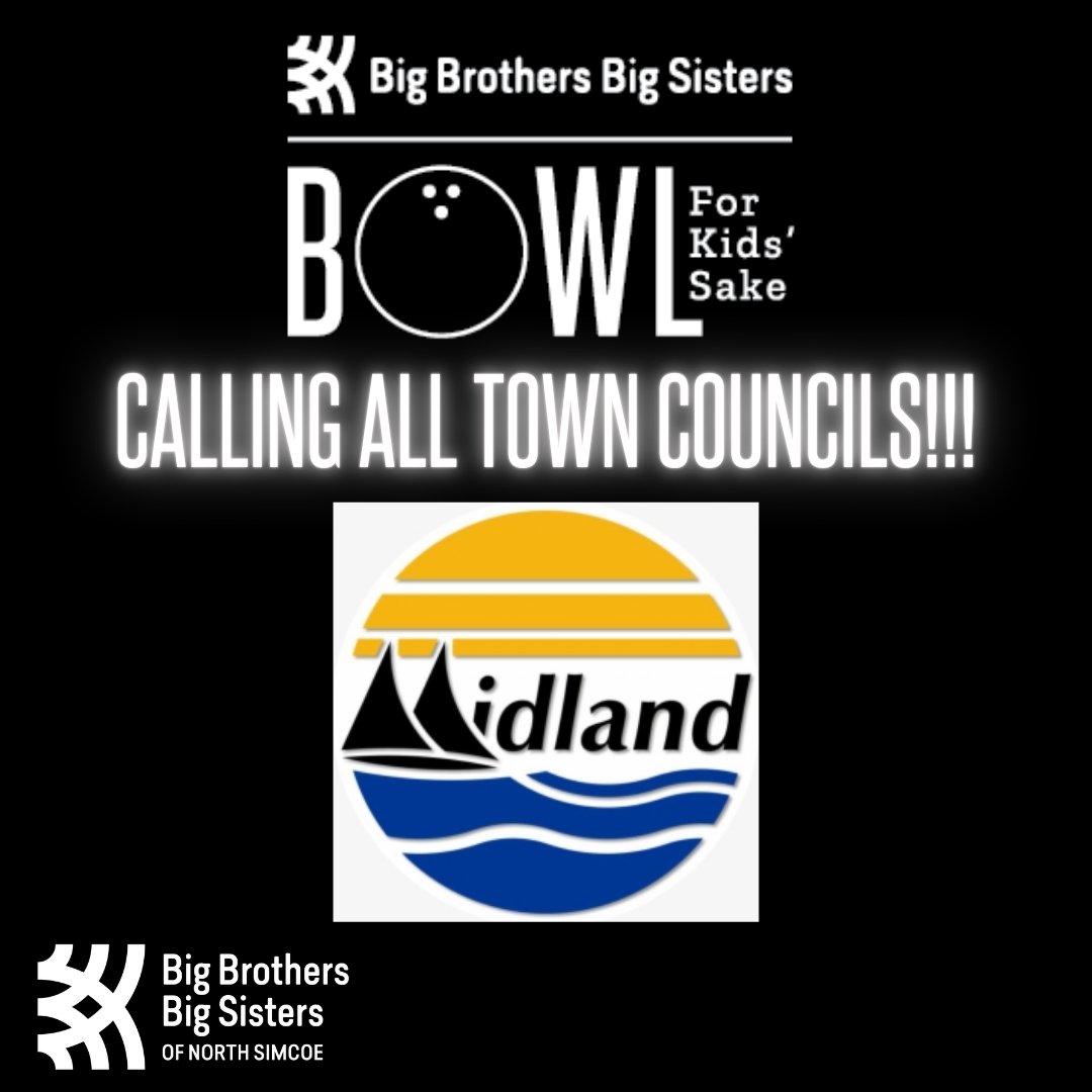 Midland Town Council has challenged The Councillors in Penetanguishene, Tiny, Tay and Springwater to sign up and start fundraising for Bowl for Kids Sake!🎳
.
Help support youth mentoring right here your community! Sign up here: linktr.ee/bbbsns
.
#BBBSNS #BFKS2024