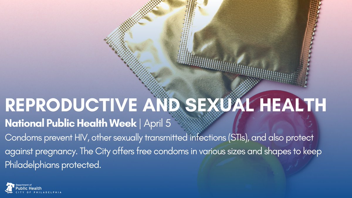 Today's #NPHW theme is Reproductive and Sexual Health! Need condoms? Request free condoms through the mail by visiting phillykeeponloving.com!