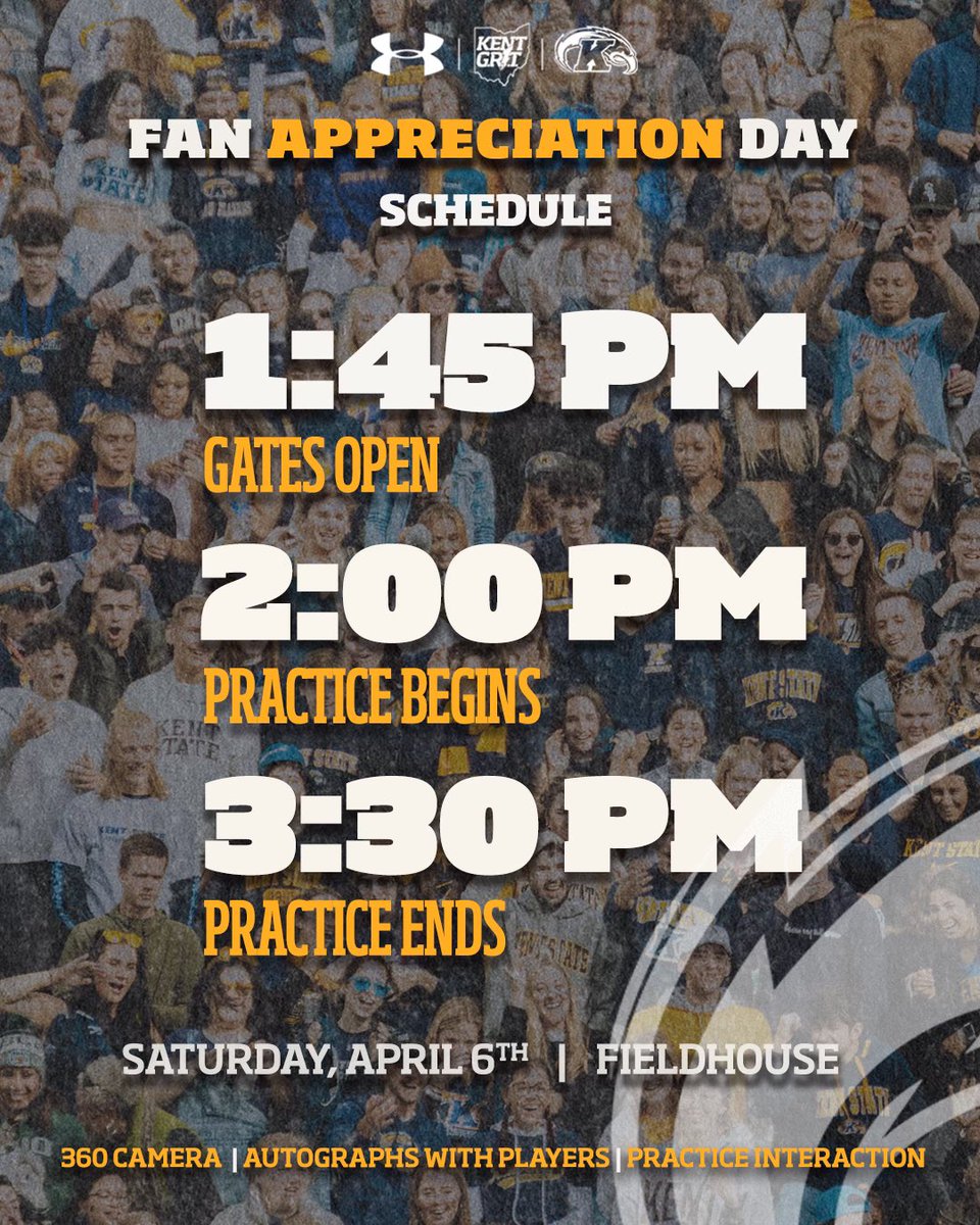 Can't wait to catch you all at practice tomorrow, Flash fans. Your energy gets us hype and we can’t wait to celebrate you! 🔥 #KentGRIT⚡️| #ALLIN
