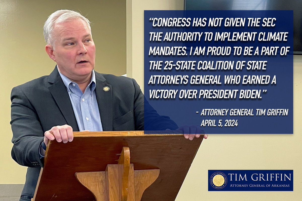 A 25-state coalition of state attorneys general earned a victory over President Biden and @SECGov and a stay of a rule designed to force businesses to track greenhouse gas emissions and influence investments based on climate change theories instead of returns.   Congress has not