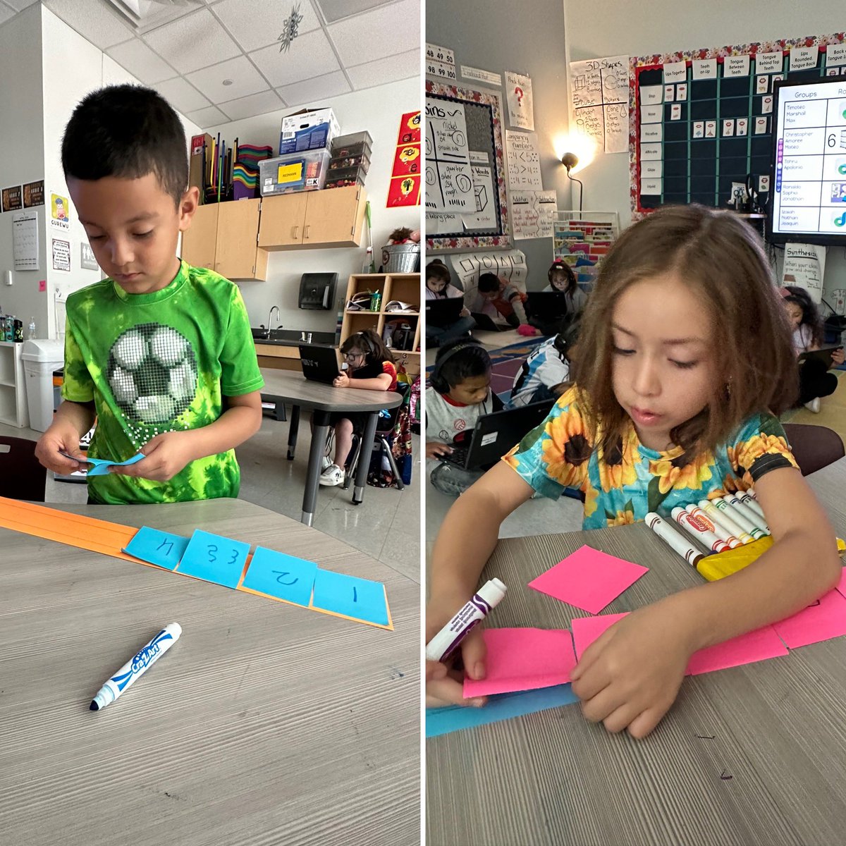 Creating our own number lines. #ABSdiscovers #ExpeditionExceLLence