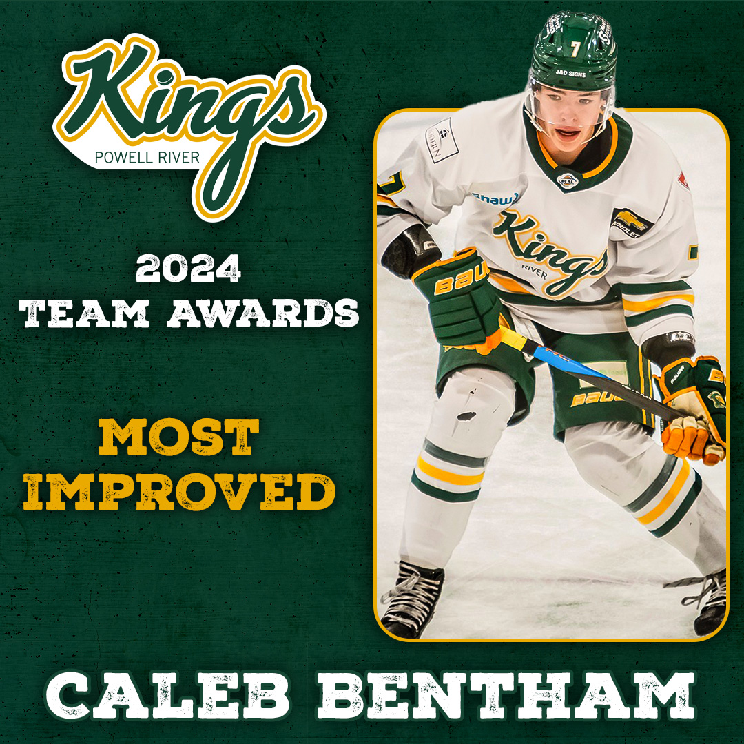 BCHLKings's tweet photo. Your 2024 Most Improved Player is defenseman Caleb Bentham!

#BorntobeKings👑 https://t.co/rW7n8AZLIX