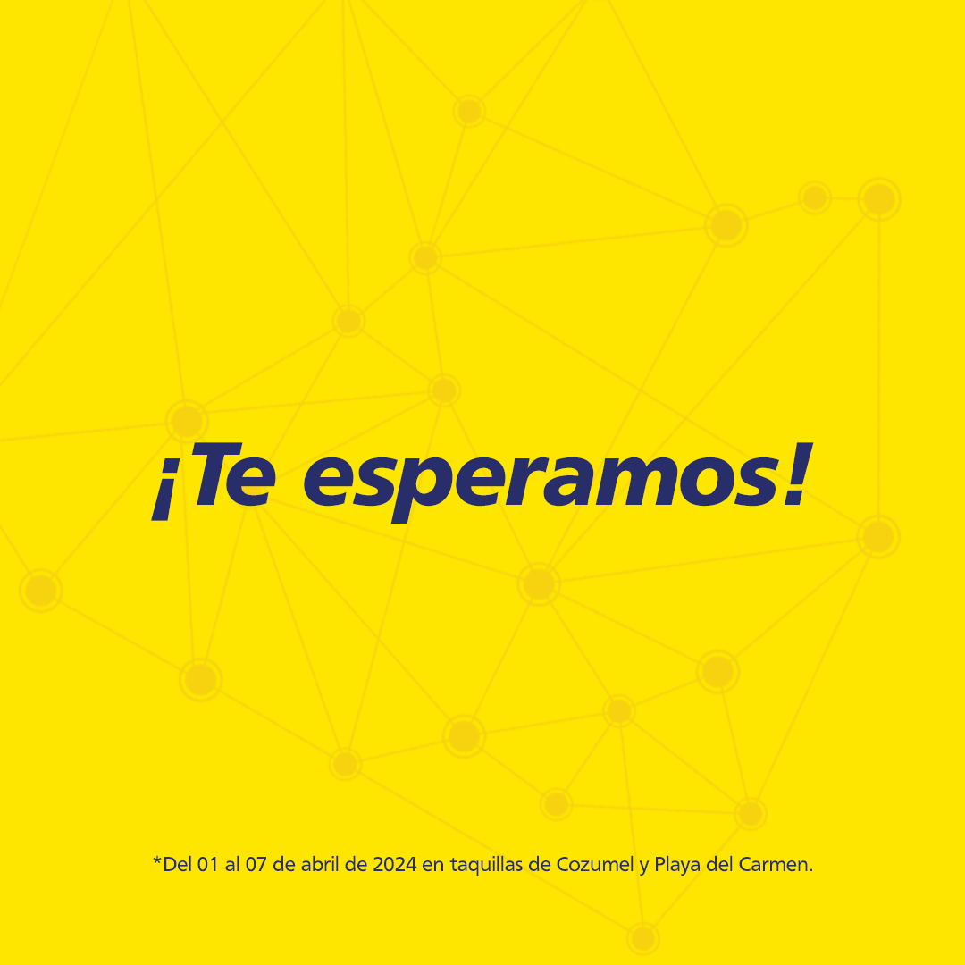 UltramarFerry's tweet photo. ¿Ya fuiste por tu membresía #Ultraplan GRATIS? 🤩⛴ Si vives o trabajas en Cozumel, ¡te quedan muy pocos días! Conoce los requisitos para realizar el trámite sin contratiempos.
*Válido del 01 al 07 de abril de 2024 en taquillas de #Cozumel y #PlayadelCarmen. https://t.co/NxcRSD2z0O