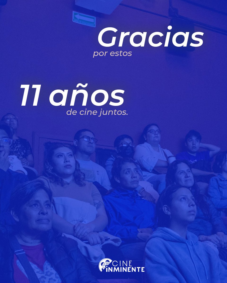 cineinminente's tweet photo. Cumplimos 11 años y pronto lo celebraremos contigo.
#11AñosDeCineJuntos
#CineInminente #cinema #tehuacán https://t.co/Yluas2qxiz