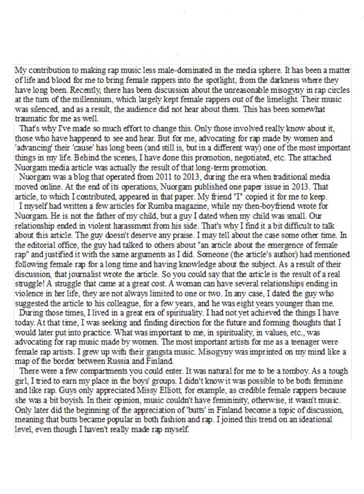 SueSueVessell's tweet image. My contribution to making rap music less male-dominated in the media sphere...
#mymission #mycontribution #tehtävä #millennium #y2k #promootio #femalerap #nuorgam #rumba #finnishmedia #gangstarap

#suomirap #suomiräppi #suomihiphop #syrjintäävastaan #paremmanräpskenenpuolesta