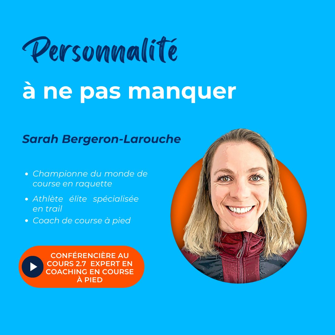 📷 Nous sommes enthousiastes d'accueillir @BergeronLarouc2 , une athlète élite spécialisée en trail et coach de course à pied, le jeudi 16 mai à Lac-Beauport, au cours avancé 2.7 Expert.e en coaching en course à pied! 👉Inscriptions bit.ly/LCDC2-7QC2024