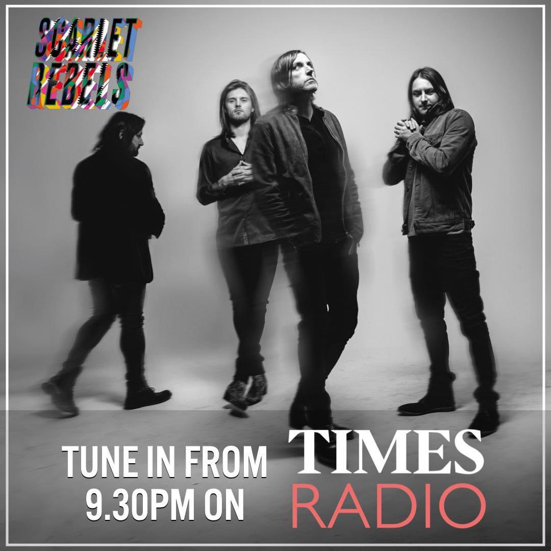 In town tonight with @ScarletRebels at @TimesRadio. Tune in to the @edvaizey show tonight around 9.40pm folks - at thetimes.co.uk/radio/live. Premiere of a new album tune incoming 😎🏴󠁧󠁢󠁷󠁬󠁳󠁿 #BeaRebel