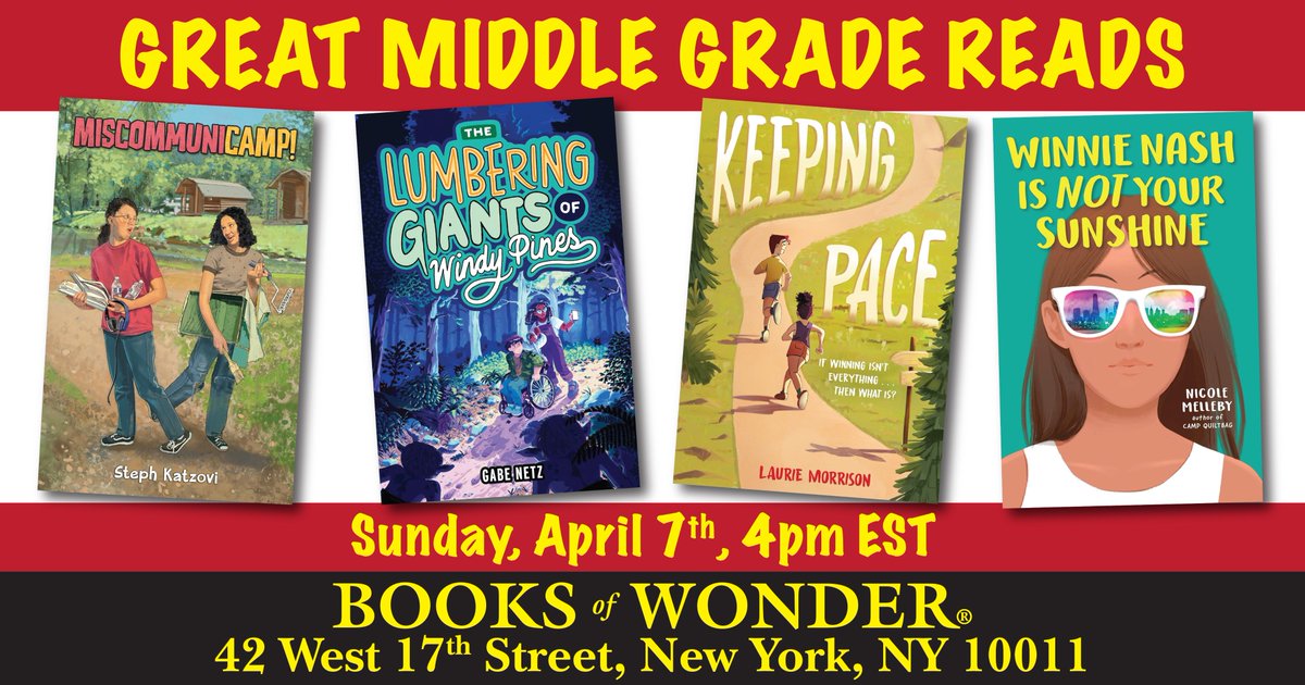 This Sunday!! Come join me for this panel at @BooksofWonder if you're in or near NYC. I'd love to see you there!