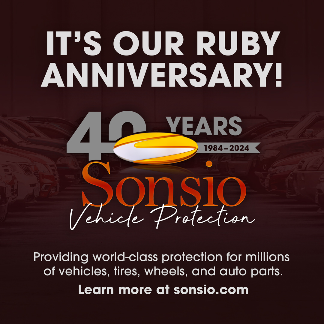 We're celebrating our 40th Anniversary! Since our inception in 1984, Sonsio has been an automotive industry leader providing world-class protection for millions of vehicles, tires, wheels, and auto parts. Learn more at sonsio.com #RubyAnniversary #FocusedOnYourDrive