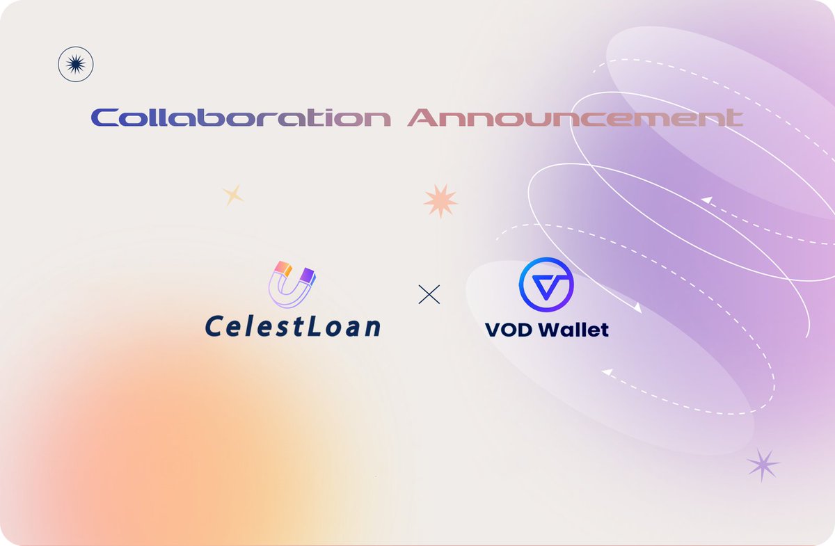 🤝 We are thrilled to announce our new partnership between 𝐂𝐞𝐥𝐞𝐬𝐭𝐋𝐨𝐚𝐧 and <a href="/VodWallet/">VOD WALLET</a> 

🌎𝐕𝐎𝐃 𝐖𝐚𝐥𝐥𝐞𝐭: <a href="/VodWallet/">VOD WALLET</a>  is a one stop multi chain and ecological scenario aggregation wallet. A decentralized multi chain wallet based on Meta.