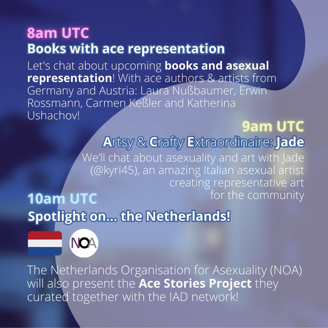 We're excited to share with you the full list of panels for our 24h IAD Livestream, which starts in 8 hours (3am UTC) 

We hope you'll join our amazing panelists from all around the world!

#AcesNeverSleep #IAD2024 #asexuality #acepride