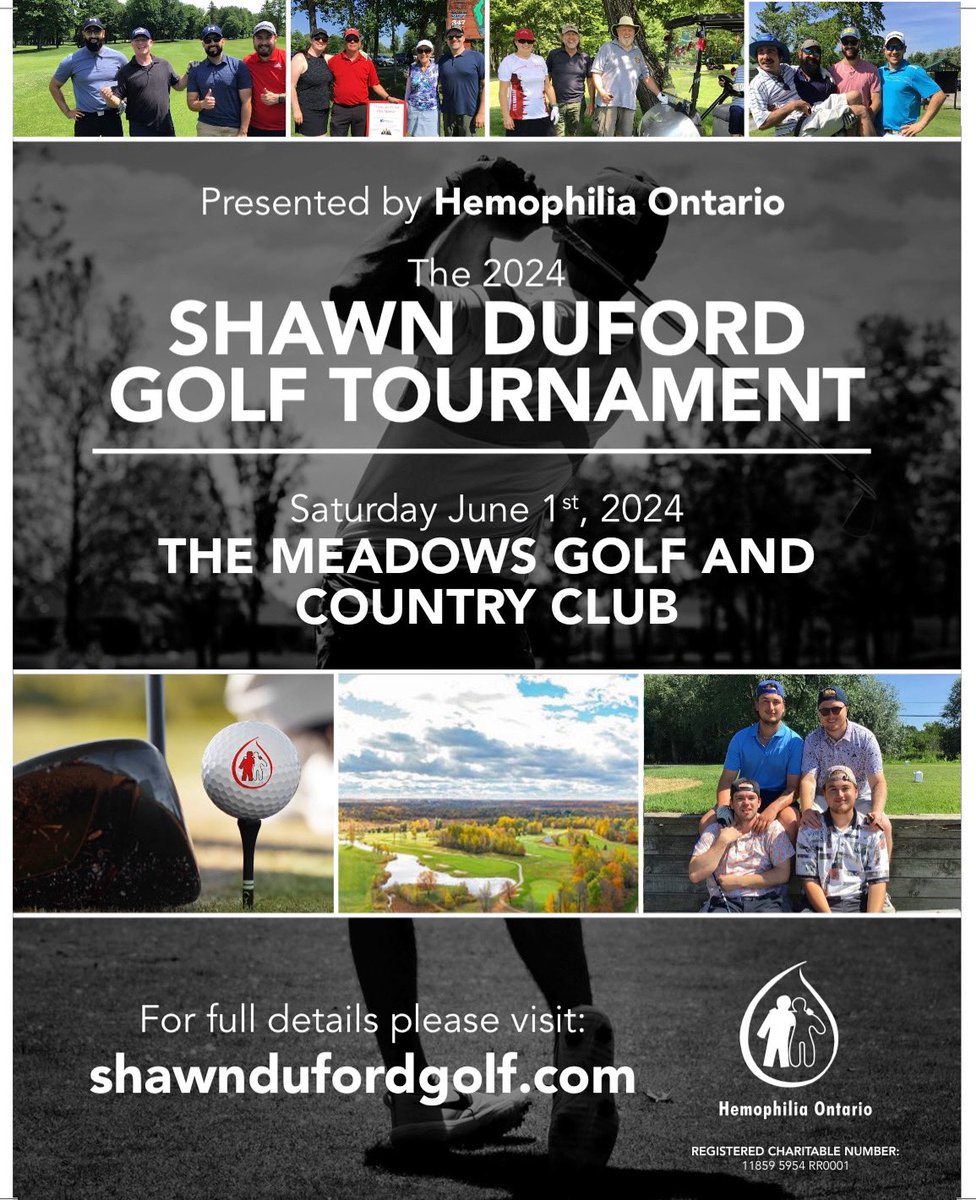 We’re getting close to that time of year again! To learn more about being involved in our Shawn Duford Golf Tournament in Ottawa on June 1st, 2024, or to learn about additional ways you can help support the event, please visit the website at: shawndufordgolf.com 🩸⛳️