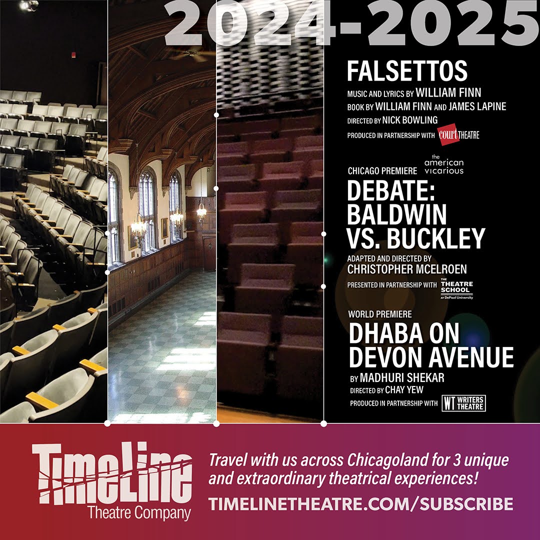 For our 24-25 season, we’re embarking on an unprecedented journey—partnering with 3 preeminent local arts institutions, plus an internationally acclaimed company, to take you across Chicagoland w/each production. Come along for the ride >> timelinetheatre.com/subscribe #ChicagoTheatre