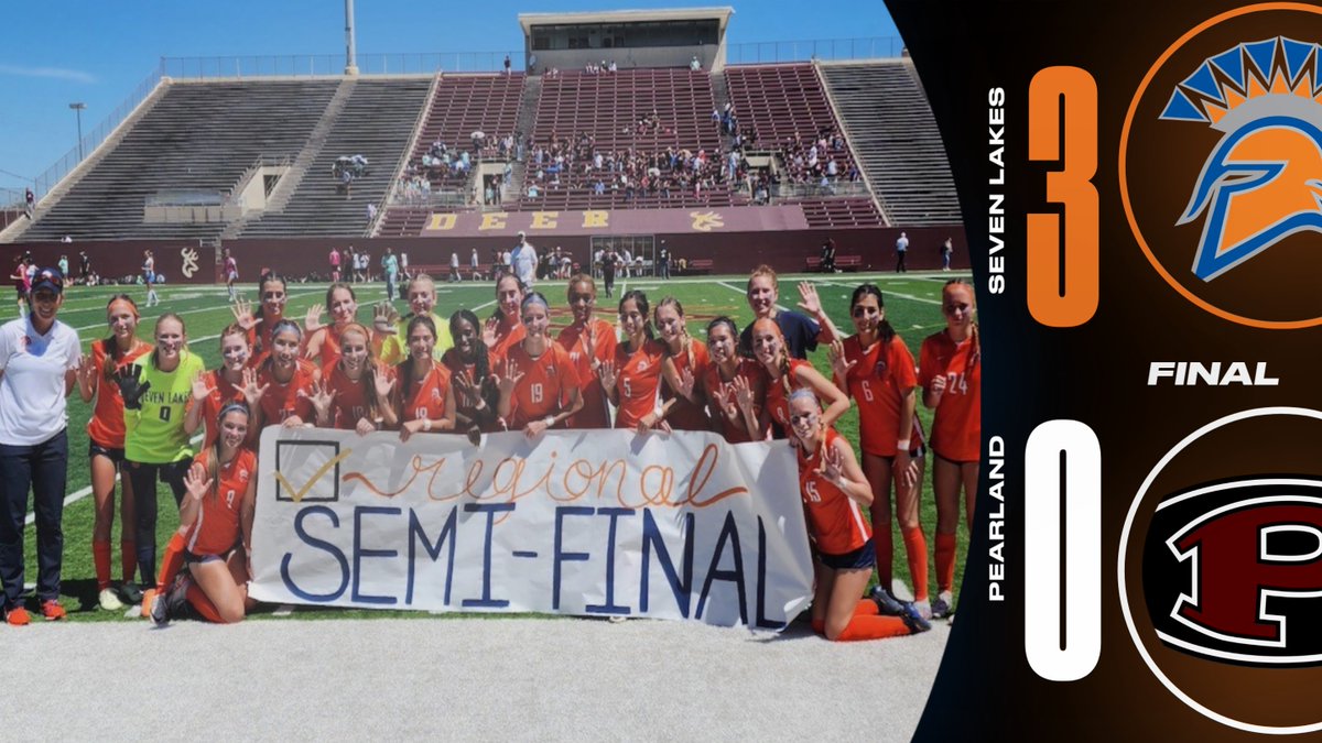 Seven Lakes continues their playoff journey with a shut out of Pearland winning 3-0 to move on to the regional finals!! @SLGirlsSoccer7