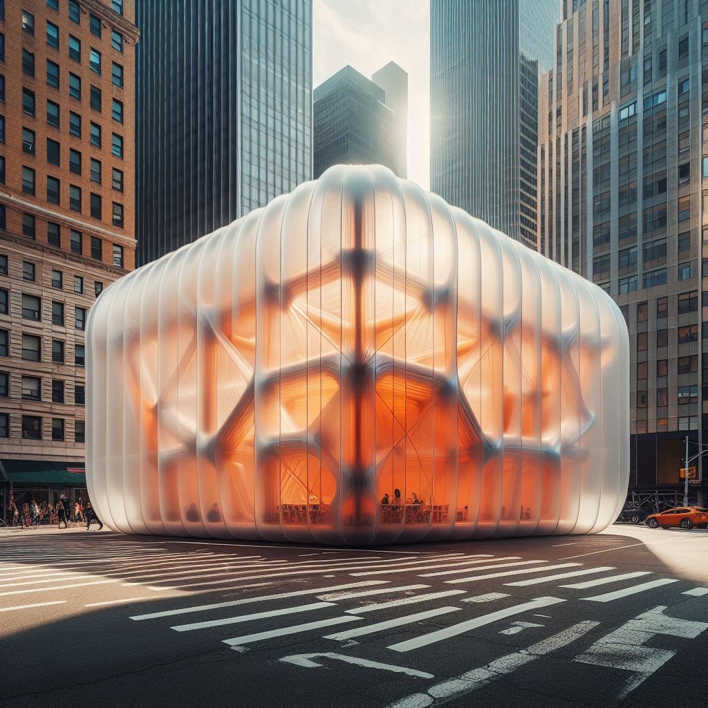 acafeole's tweet photo. Arquitectura efímerera generada con estructuras neumáticas recreando una ciudad instantánea en Manhattan. 

#3d #AI #render #arquitecturaefimera #pabellon #architecture #architect #archilovers #instantcity #manhattan #estructurasneumáticas #art #streetart #airendering https://t.co/WNLu3XqpjR
