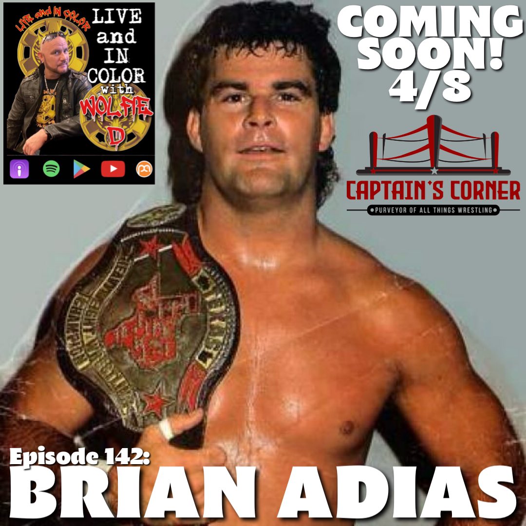 livewolfied's tweet photo. COMING SOON! We welcome Brian Adias to the show! Growing up with the Von Erichs, training with Fritz, working with all kinds of promotions, Brian had a cool career! We also discuss his upcoming appearance at Glory Days #Grapplecon! Don’t miss it! https://t.co/psiMZqM8IS