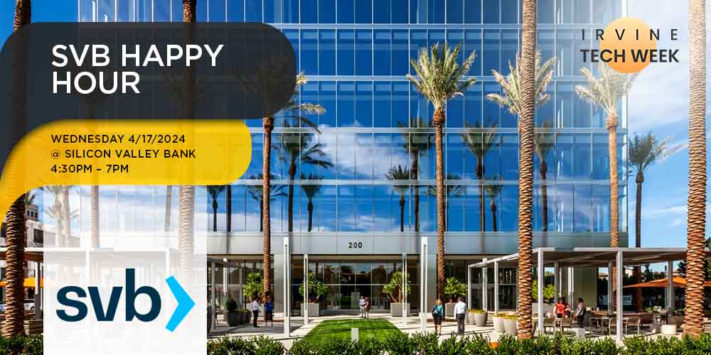 🍻 Though fully booked, you can still join the waitlist to network in style at the #IrvineTechWeek SVB Happy Hour on April 17, 4:30-7PM at Silicon Valley Bank. Try your chance to mingle with the tech community at 200 Spectrum Center Dr, Irvine. RSVP: lu.ma/3mgbd7g7