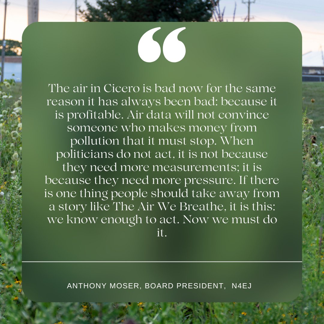 We spoke with local organizations regarding our ongoing investigation into the air quality in Cicero. Here is what Anthony Moser, board president from @N4EJchicago, had to say.
