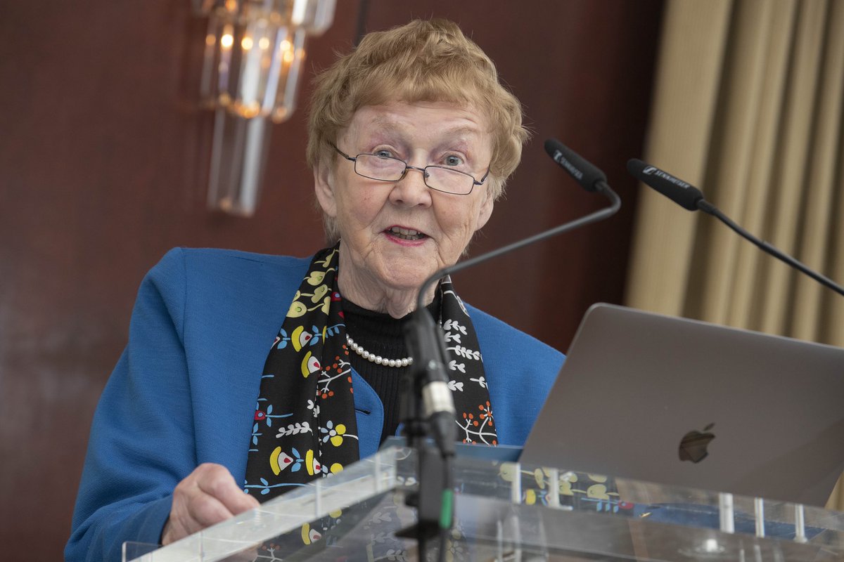 We are delighted to honour Prof Áine Hyland’s outstanding contribution to Irish education with the ESAI Lifetime Achievement Award. #esai24 @ainehyland is Emeritus Prof of Education & former vice-president @UCC, and was the first female President of @esai_irl from 1990-1992.