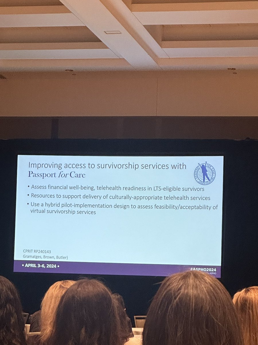 Great talk highlighting groundbreaking research to address health disparities & the risks of chronic conditions faced by survivors as well as ways to address barriers to improve health & quality of life of our patients. #aspho2024
