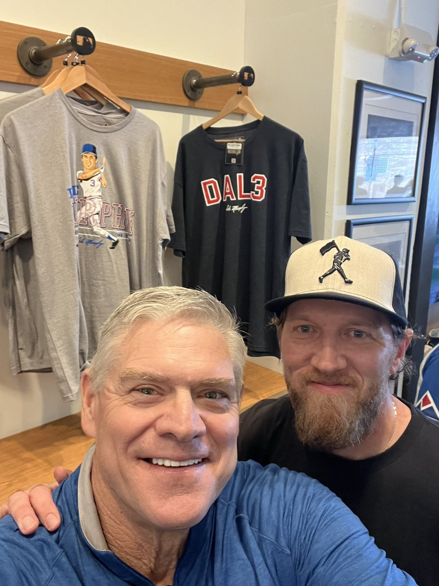 Wow! Check this out…@Baseballism rolling out brand new and exclusive to their @BatteryATL store…. Murph gear! Me with Brad Ficek, manager of the store. Thanks, Brad! And thank you, Baseballism! Go @Braves !!!