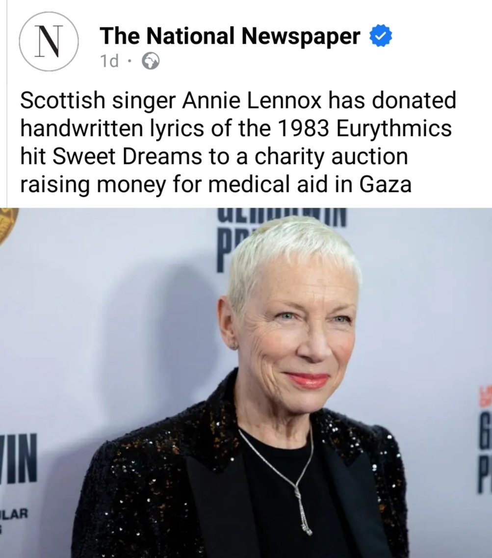 Just another reason to love @AnnieLennox 💚🇵🇸