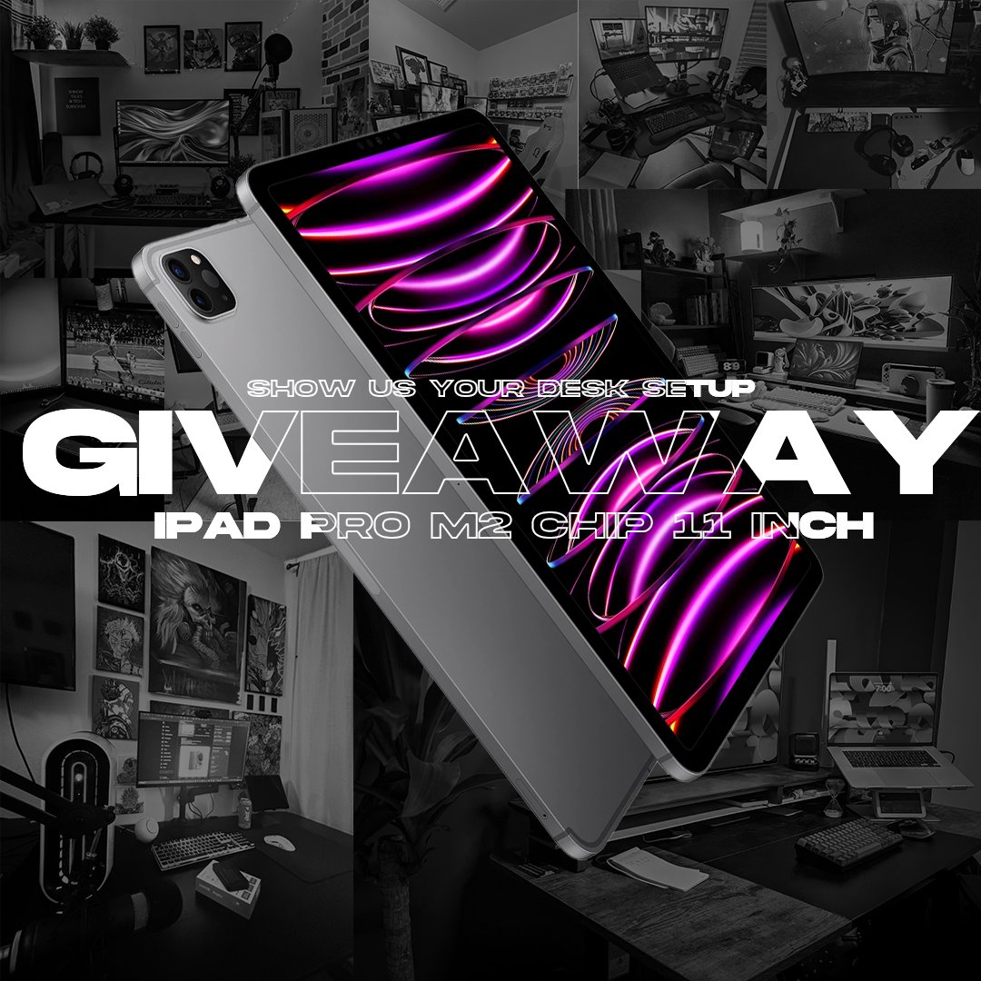 🚨GIVEAWAY CONTEST📷 🤜🤛We have had a over 200 people submit thier Desk setups! 🏅We are still taking entries until April 12th when we pick the winner. We want to see your #Desksetups Take a photo of your setup and have a chance to win the New iPad Pro. How to Enter: 📷