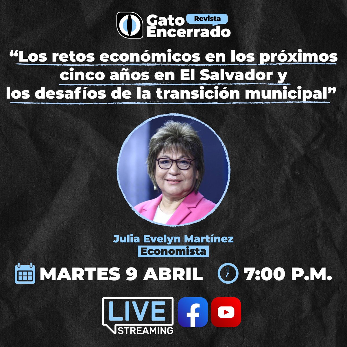 🗳️Tras los resultados de las #elecciones2024 ¿Cuáles son los retos económicos para el próximo quinquenio y los desafíos que se presentan tras una transición municipal? 🎙️Acompáñanos a conversar del tema con la economista @juliaevelinM. 📆Martes 09 de abril ⏰7:00pm #Live…