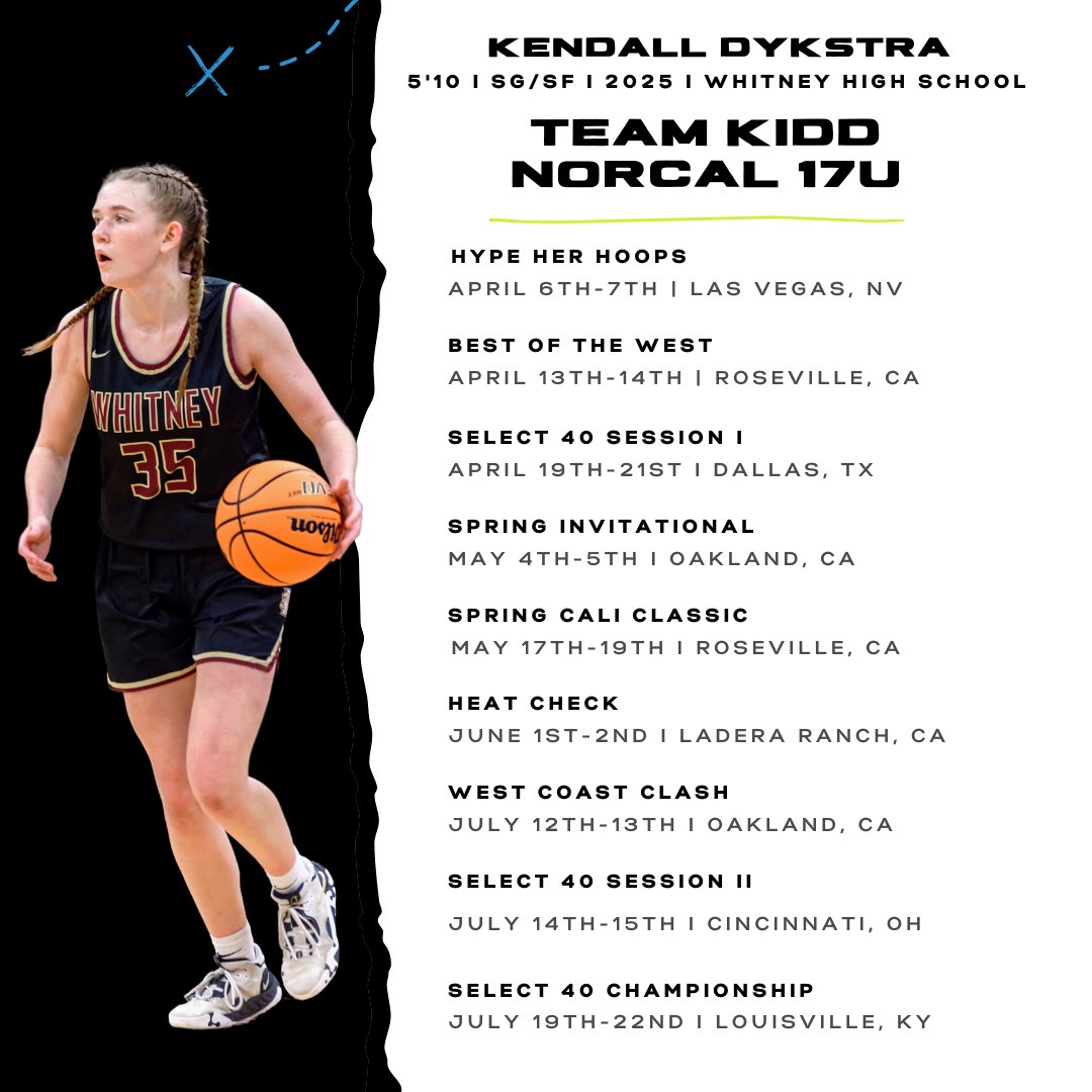 Excited for this season with @TeamKiddNorCal !! Schedule👇