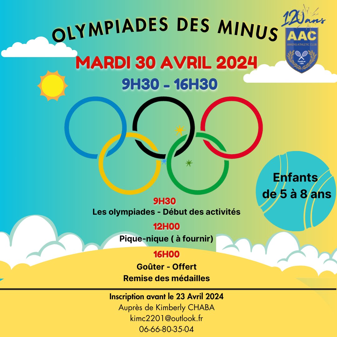 🎾 Votre mois d’avril à l’AAC 🎾

#paris2024 #amiensterredejeux