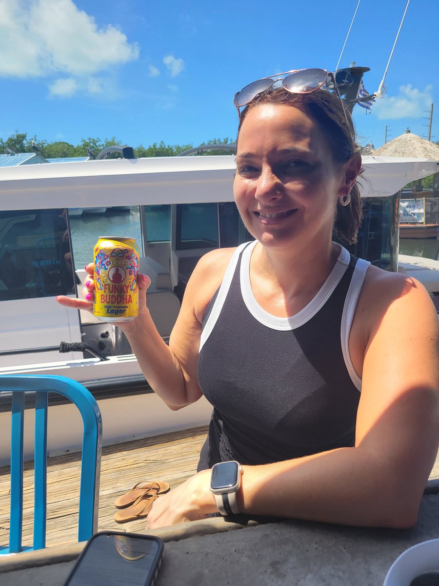 @whatsbrewingpa My lovely bride enjoying a 'Funky Buddha Lager' at Stock Island, Florida. @sdfean