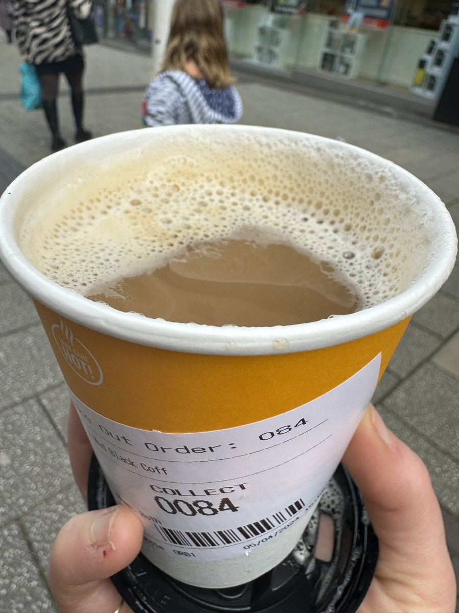 ruthlockyer's tweet photo. @McDonaldsUK hi, I’m intolerant to dairy, so ordered my coffee black. Checked sticker, it’s my order, take mouthful, it’s white coffee and makes me feel ill. If I had an allergy it would be a whole lot more serious! https://t.co/Mk1PwVpoNF