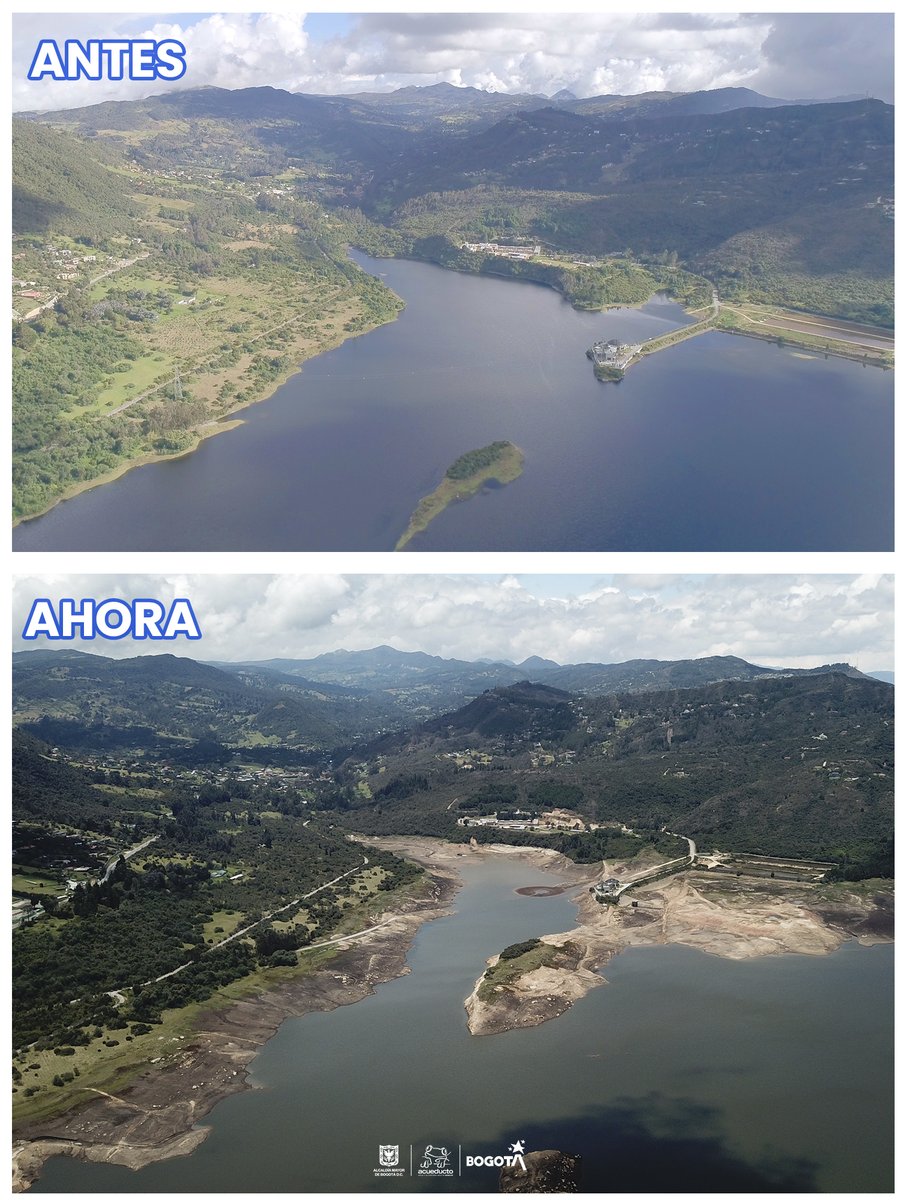 Conoce cómo están los niveles de los embalses que abastecen de agua a Bogotá👉 bit.ly/3TOOWqf 

Entre todos podemos hacer uso razonable del agua para superar los efectos del Fenómeno de El Niño, luego de largas semanas sin lluvias y sequía en las zonas de influencia de