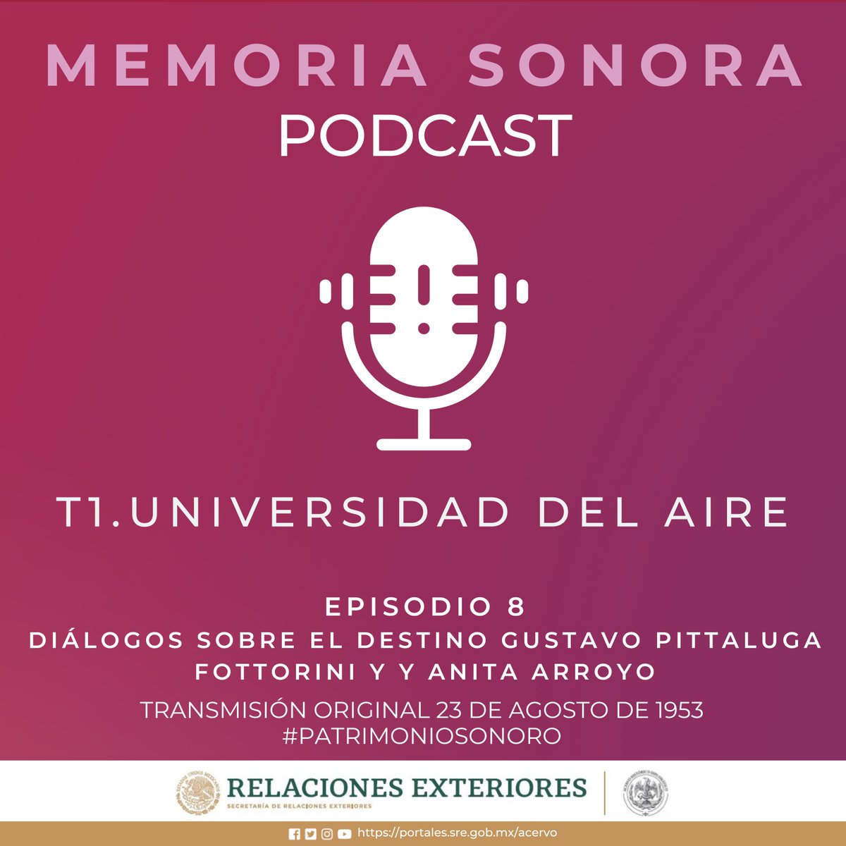 📻#UniversidadDelAire Episodio 8. Tercera lectura de “Diálogos sobre el destino” en la que se analiza la historia como factor constitutivo del destino de Cuba. #PatrimonioSonoro Disponible en shorturl.at/fnJTW Instituto de Historia de Cuba @EmbaCuMex