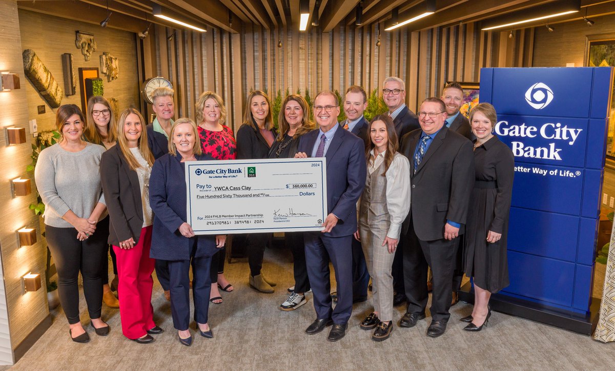 Gate City Bank (@gatecitybank) on Twitter photo We are honored to partner with <a href="/FHLBDM/">FHLB Des Moines</a> in presenting a $560,000 Member Impact Fund grant to <a href="/YWCACassClay/">YWCA Cass Clay</a>!
This grant will help build a thriving community by empowering those who are hurting and vulnerable through affordable housing.
bit.ly/securing-850k-… We are honored to partner with <a href="/FHLBDM/">FHLB Des Moines</a> in presenting a $560,000 Member Impact Fund grant to <a href="/YWCACassClay/">YWCA Cass Clay</a>!
This grant will help build a thriving community by empowering those who are hurting and vulnerable through affordable housing.
bit.ly/securing-850k-…