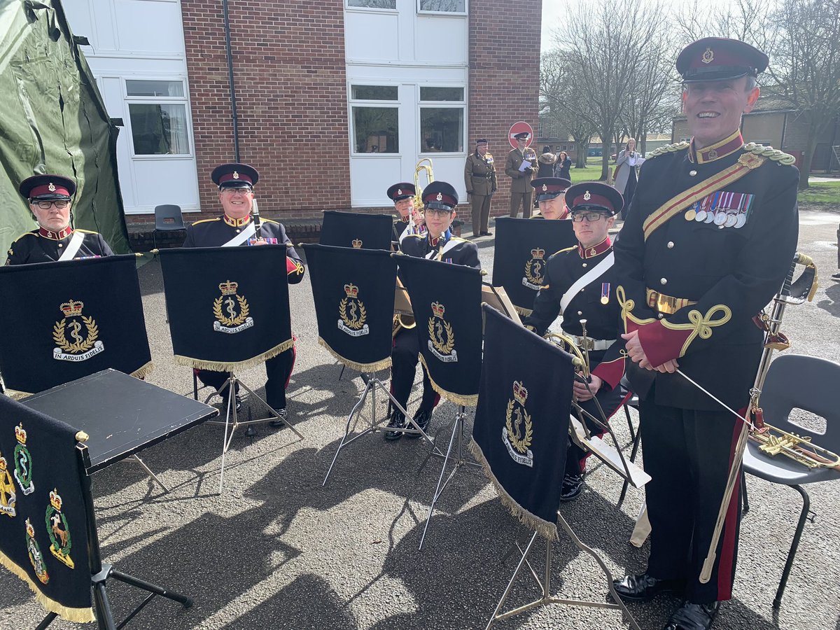 AMSCorpsCol's tweet photo. Wonderful opportunity to thank HQ @2MedX for their great work over the past 21 years preparing, generating, validating and innovating expeditionary healthcare. Moving forward as HQ 2 Medical Group as part of @ArmyMedServices 🇬🇧

#MakingTheBestBetter
@DMS_MilMed https://t.co/uBwI2URO7Z