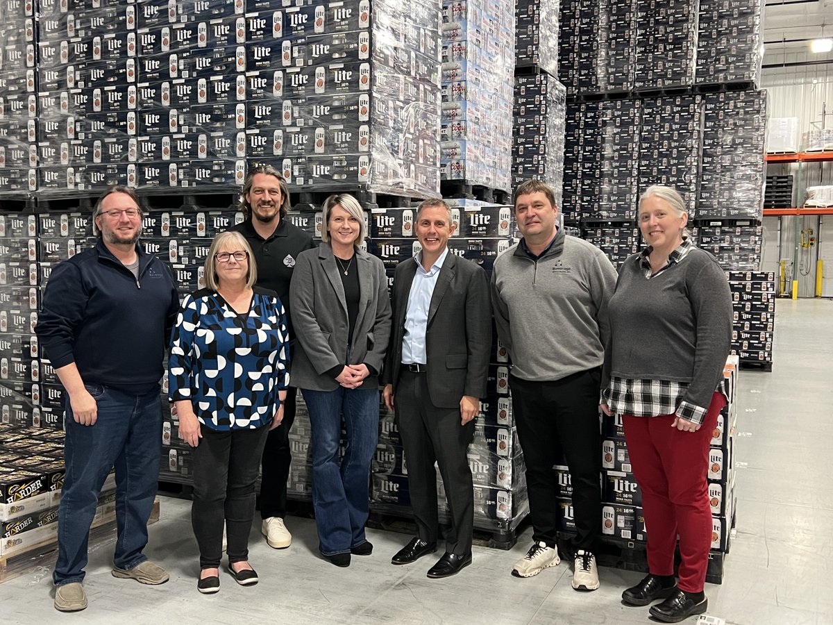 Great tour of Beverage Wholesaler’s facility in Fargo. The company is a distributor of domestic, craft and import beer, and non-alcoholic beverages. We discussed workforce shortage issues and the EPA’s latest emissions mandate and how it would be detrimental for the industry.