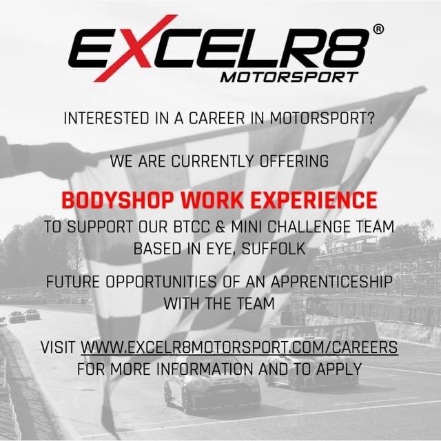 Excelr8M's tweet photo. 🏁 EXCELR8 Motorsport has an exciting opportunity to join our team operation for the 2024 season. EXCELR8 motorsport is an established race winning and Championship winning team.
Click here: https://t.co/MzhvdOFgWy
#EXCELR8Motorsport #TeamOpportunity #2024Season #Bodyshop https://t.co/69dybiLmhY