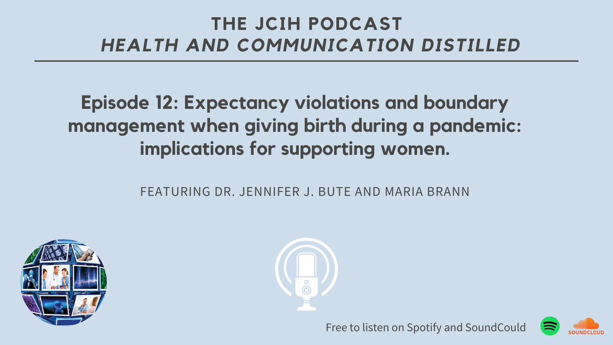 Listen to @JCIHonline podcast:“ Expectancy violations and boundary management when giving birth during a pandemic:implications for supporting women. Listen on Soundcloud: soundcloud.com/beyond-the-art… Listen on Spotify: open.spotify.com/episode/2C85uU… #HealthCommunication #COVID #Womenhealth