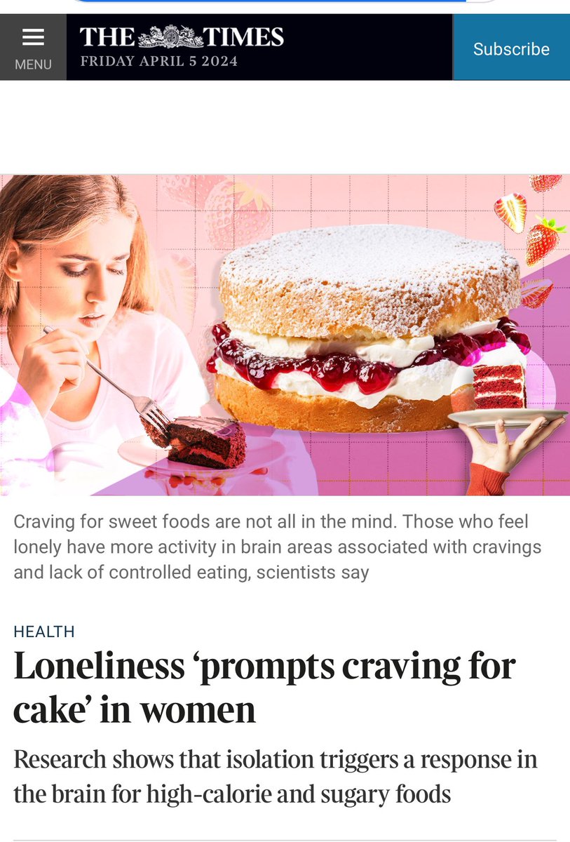 To be fair, being around people all day makes me want to binge eat cake as well.