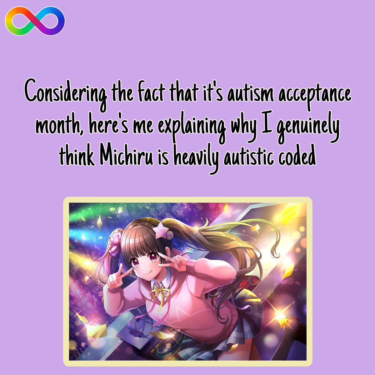Here’s an updated reasons why I think Michiru Kaibara is autistic coded 🧵