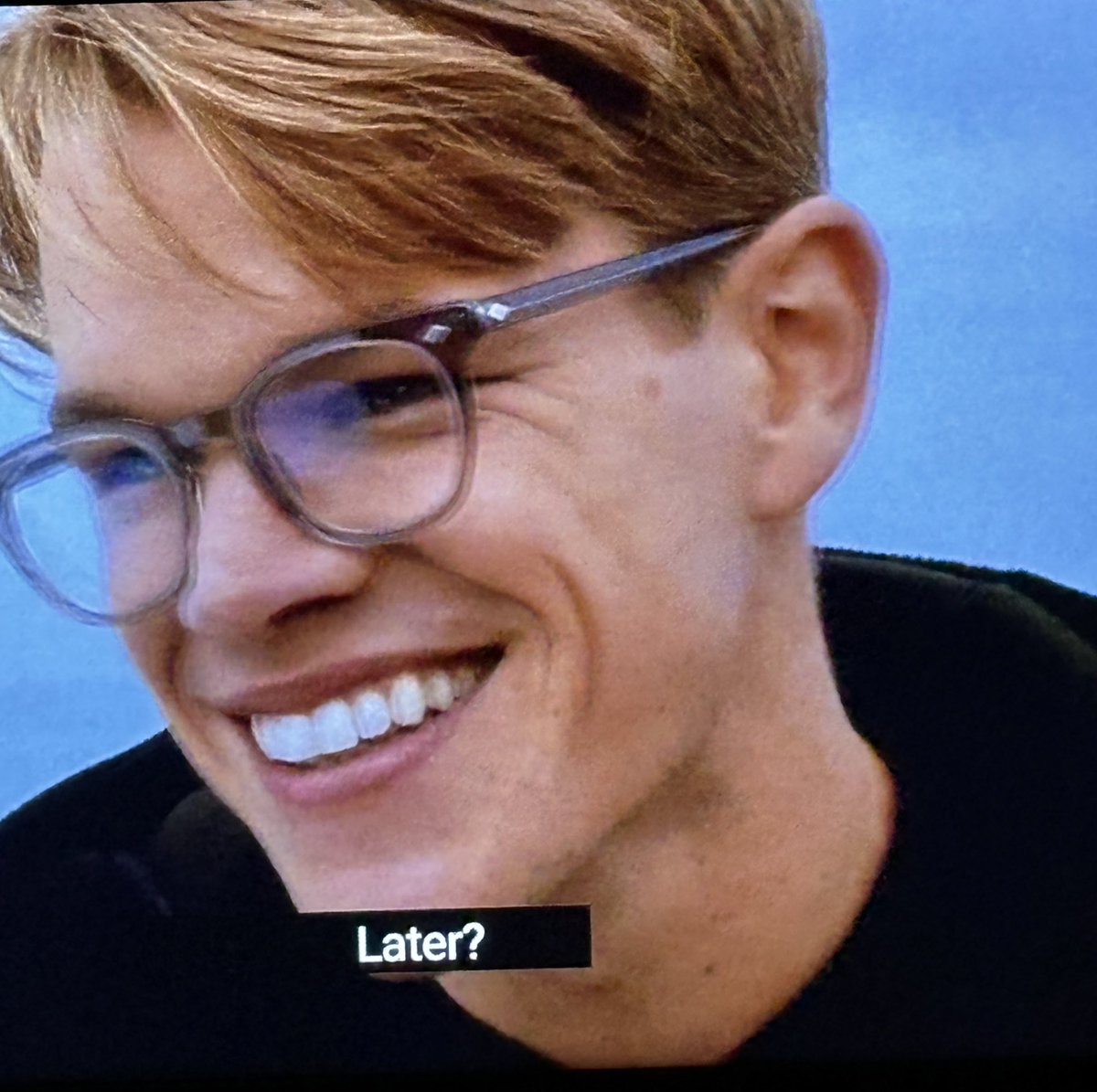 In preparation for #Ripley on @netflix, we watched The Talented Mr. Ripley  (1999) and discovered that bb Matt Damon is a clone of Hilary Swank., image size:1200x1195