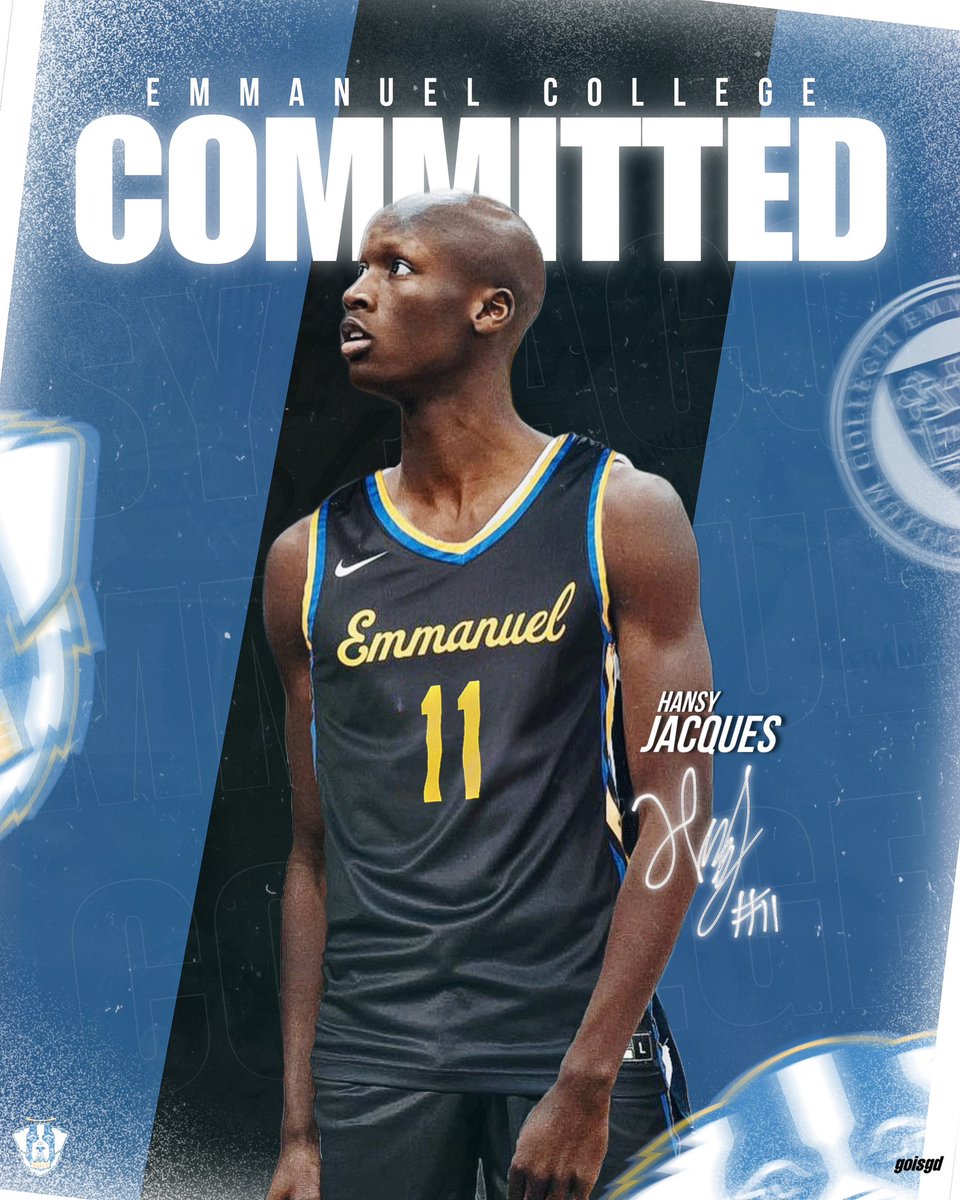 I'm very excited to announce my commitment to Emmanuel College to proceed my academic and athletic career! I’d like to thank my family, coaches, and friends for supporting me along the way. Go Saints!