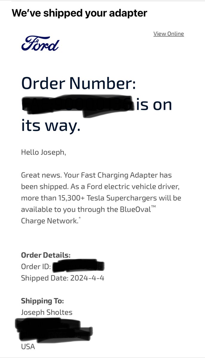 Dadalorian13's tweet image. It’s officially official! #nacs #adapter @Ford @Tesla