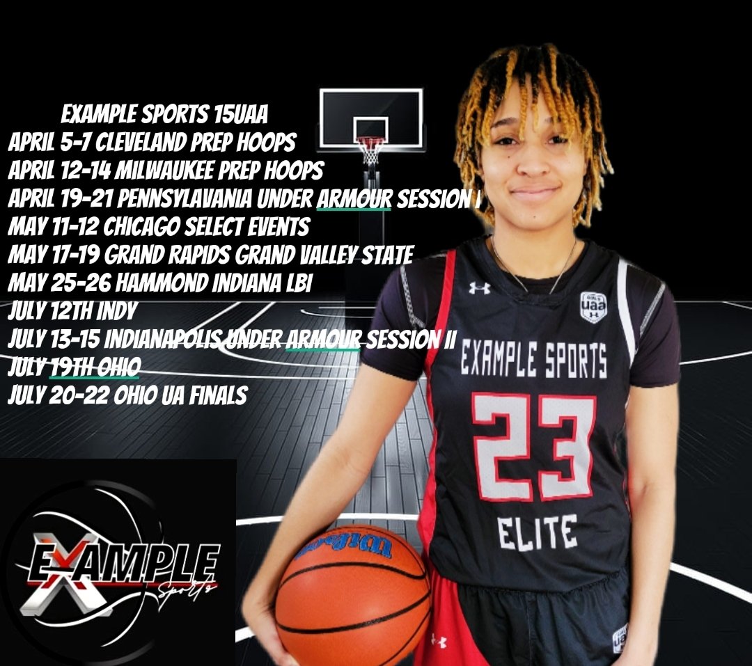 aaliyah_flores0's tweet photo. 2024 Example Sports 15UAA Schedule........ #examplestrong
@ExampleSports3 @Vikingsgirlsbb_ @PGHIllinois @UANextGHoops https://t.co/2KlrudFF9Y