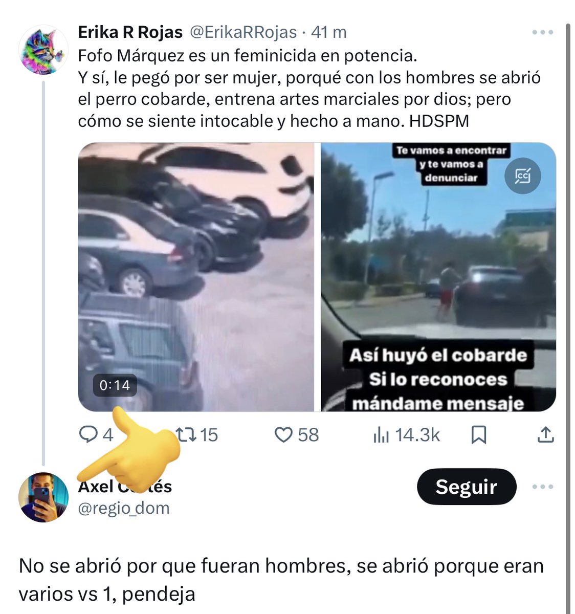 Fab_Nini1's tweet photo. Bastante miserable, cobarde, poco hombre, criminal ese tal Fofo Márquez para que ahora vengan a defenderlo seres repugnantes y machistas como este!!  

Que asco!! https://t.co/XISnt7CHQ2