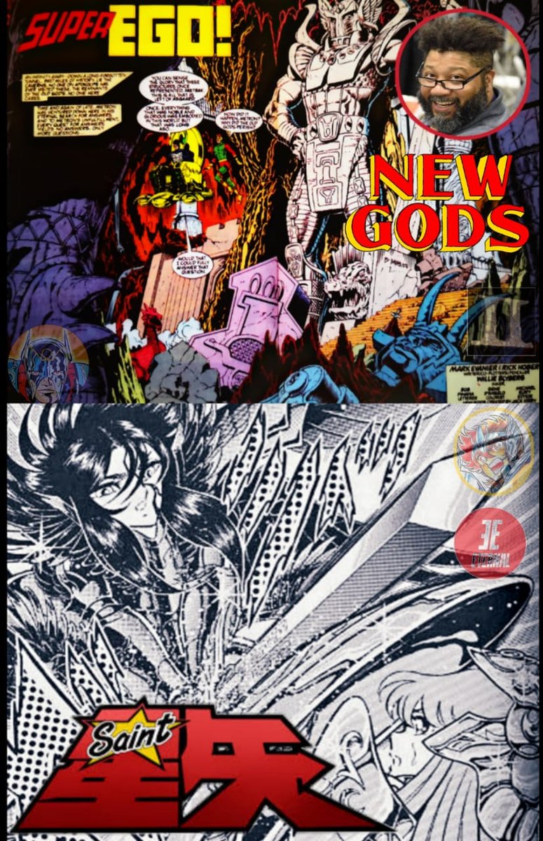 'I was heavily influenced by #SaintSeiya #manga by #MasamiKurumada where the Olympian Gods come back to life and fought among them. I wanted to have the #NewGods fight the #OldGods.' #ParisCullns revealed in issue #144 of @TwoMorrows #BackIssue magazine.
@haggen_ssmx @Armando0827