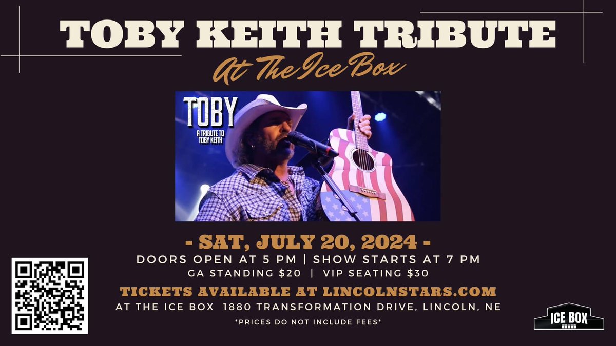Join us July 20 as we honor and remember Toby Keith with a tribute band performance! Get your seats now at etix.com/ticket/p/90896…