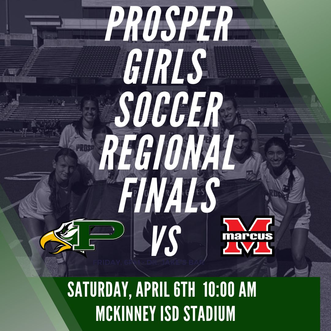 Prosper Girls Soccer ADVANCES to Regional Finals tomorrow! Let's go!!!! Get tickets here: bit.ly/3TURDaa @ProsperISD @ProsperHS @PHSWomensSoc #prosperproud