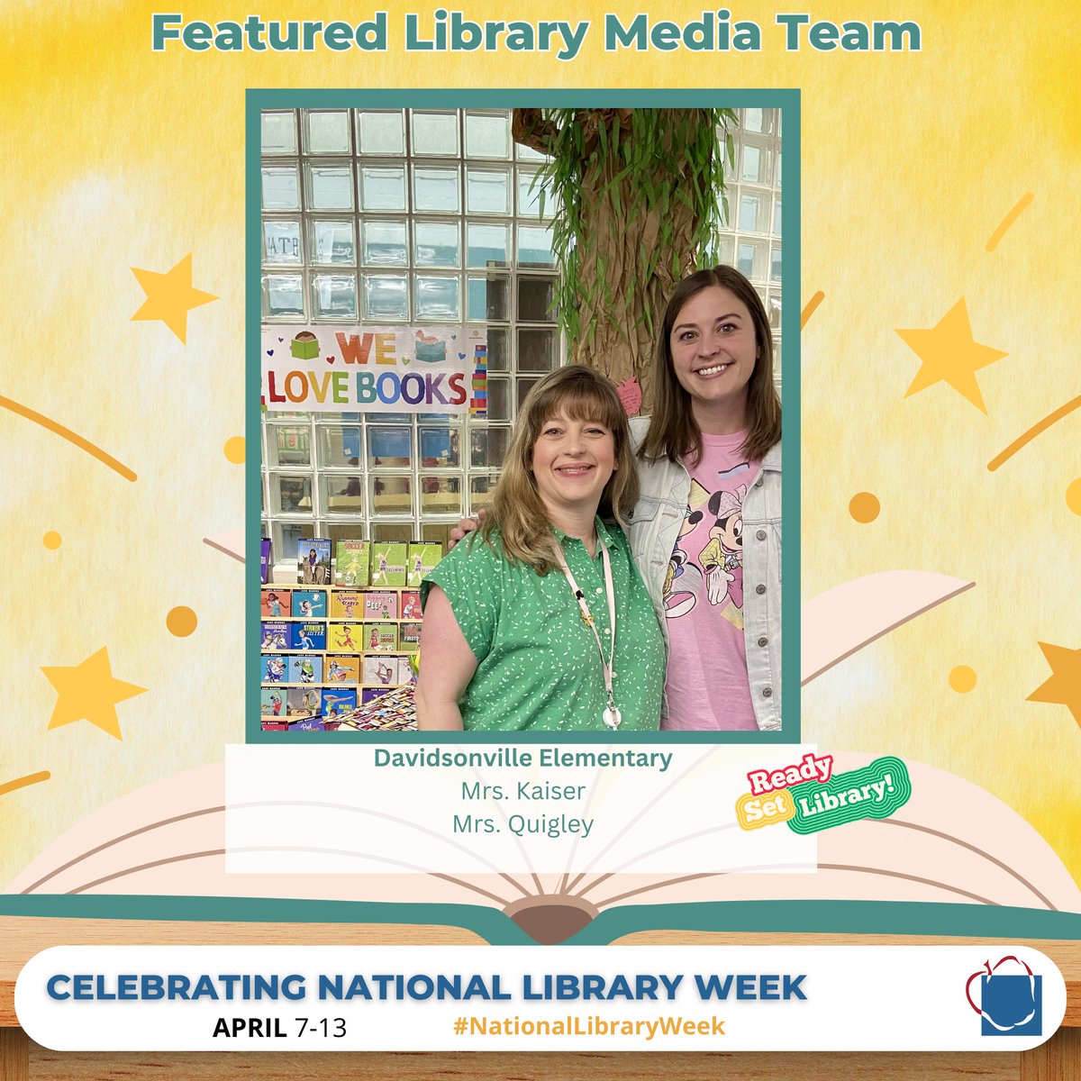 AACPS (@aacountyschools) on Twitter photo <a href="/DESAACPS/">Davidsonville Elem.</a>
Featured Library Media Team
#NationalLibraryWeek
Our Library Media Team helps us #BelongGrowSucceed
We promote an environment where students feel a sense of belonging. We maintain a current, relevant, & diverse range of books that appeal to all students. <a href="/DESAACPS/">Davidsonville Elem.</a>
Featured Library Media Team
#NationalLibraryWeek
Our Library Media Team helps us #BelongGrowSucceed
We promote an environment where students feel a sense of belonging. We maintain a current, relevant, & diverse range of books that appeal to all students.